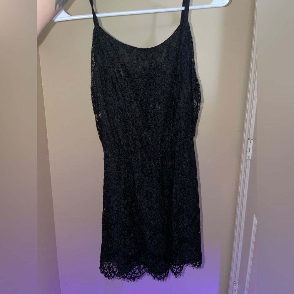 Alice + Olivia Midnight Lace Midi Dress